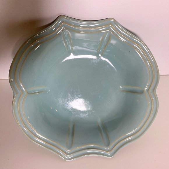 Vietri Incanto Baroque Stone Aqua Pasta Bowl, Replacement, 9.75”D